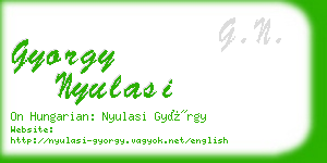 gyorgy nyulasi business card